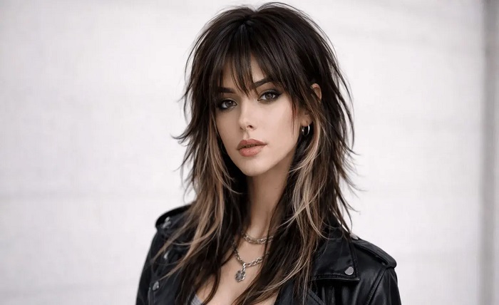 wolf cut long hair